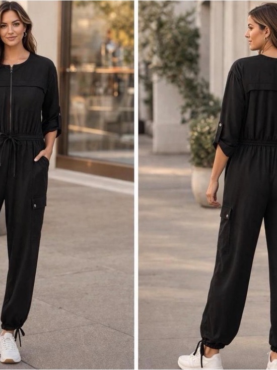 Athleta Pants - Athleta Black Utility Drawstring Jumpsuit